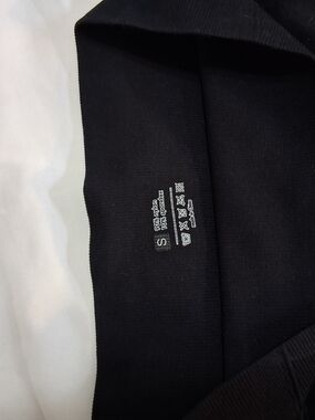Black Ribbed Sweater Top - Size S